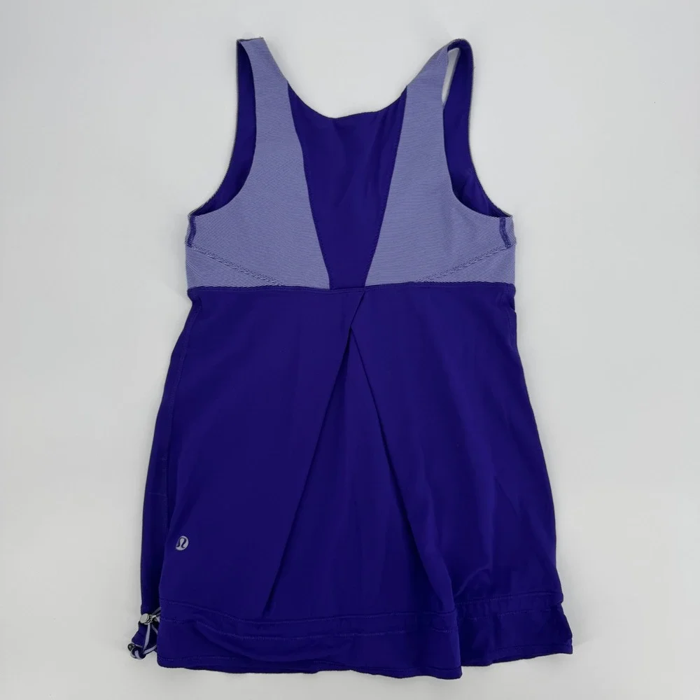 Lululemon No Limit Purple Workout Tank Top Drawstring Waist Activewear‎